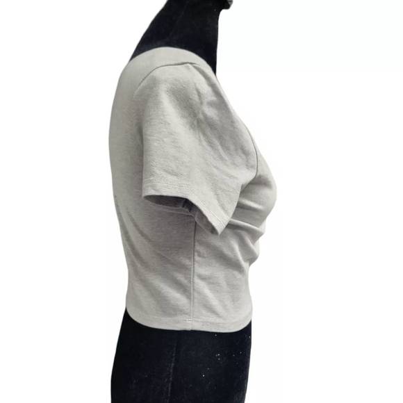 NEW AMERICAN APPAREL women's cropped top in heather gray - Picture 3 of 5